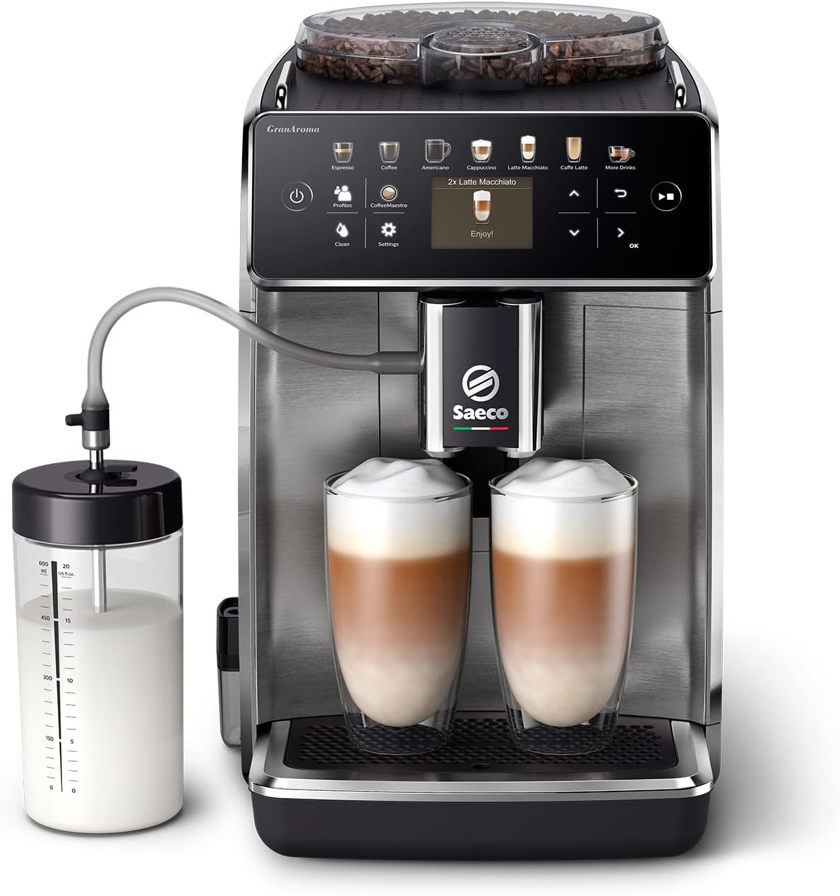 Saeco Expresso broyeur GranAroma - 16 Boissons, Écran Couleur Intuiti…