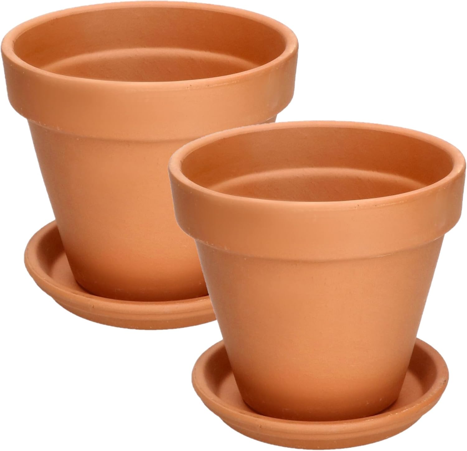KOTARBAU® Lot de 2 pots de fleurs en terre cuite Ø 17 cm pour…