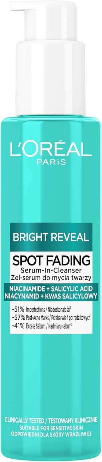 L'Oreal Paris Bright Reveal Gel sérum nettoyant pour le visage, 150 ml