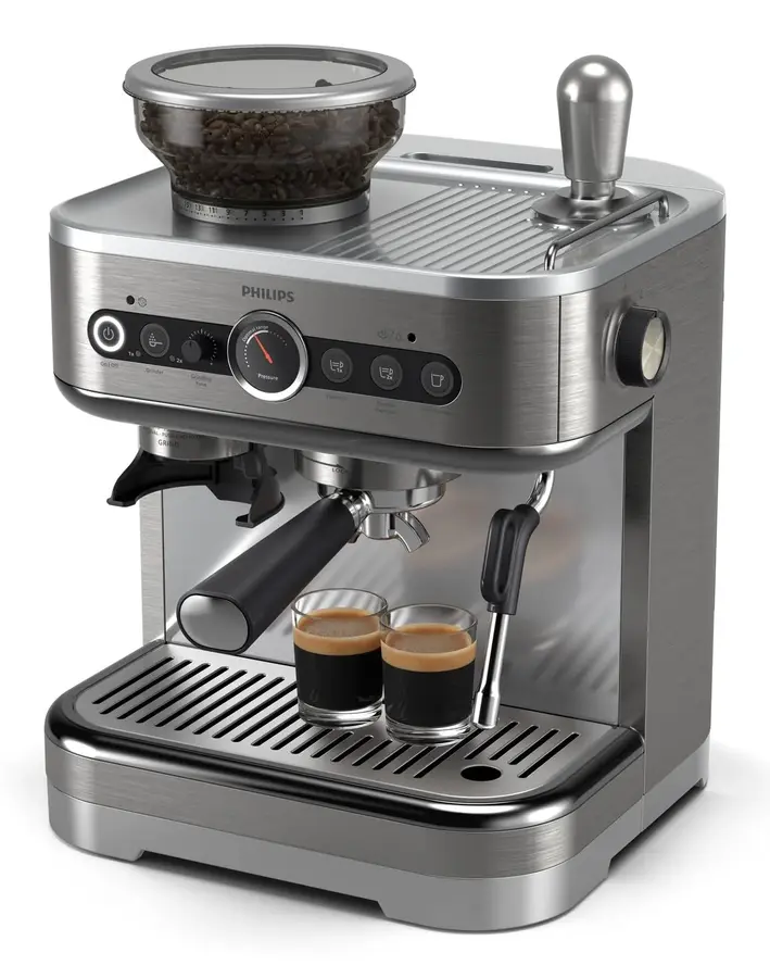 PHILIPS Machine à expresso semi-automatique Barista Brew, bac à grain…