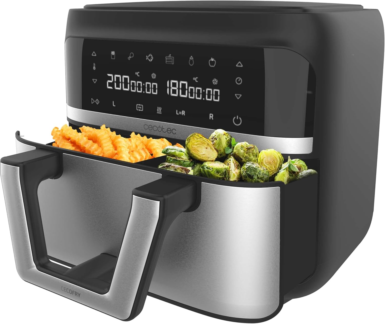 Cecotec Friteuse à Air sans Huile - 9L Séparable en 2 - Air Fryer Cec…