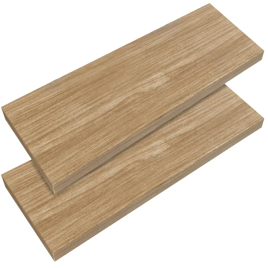 Casaria 2X Étagères Murales Flottantes 70 cm Chêne MDF Robuste Effet…
