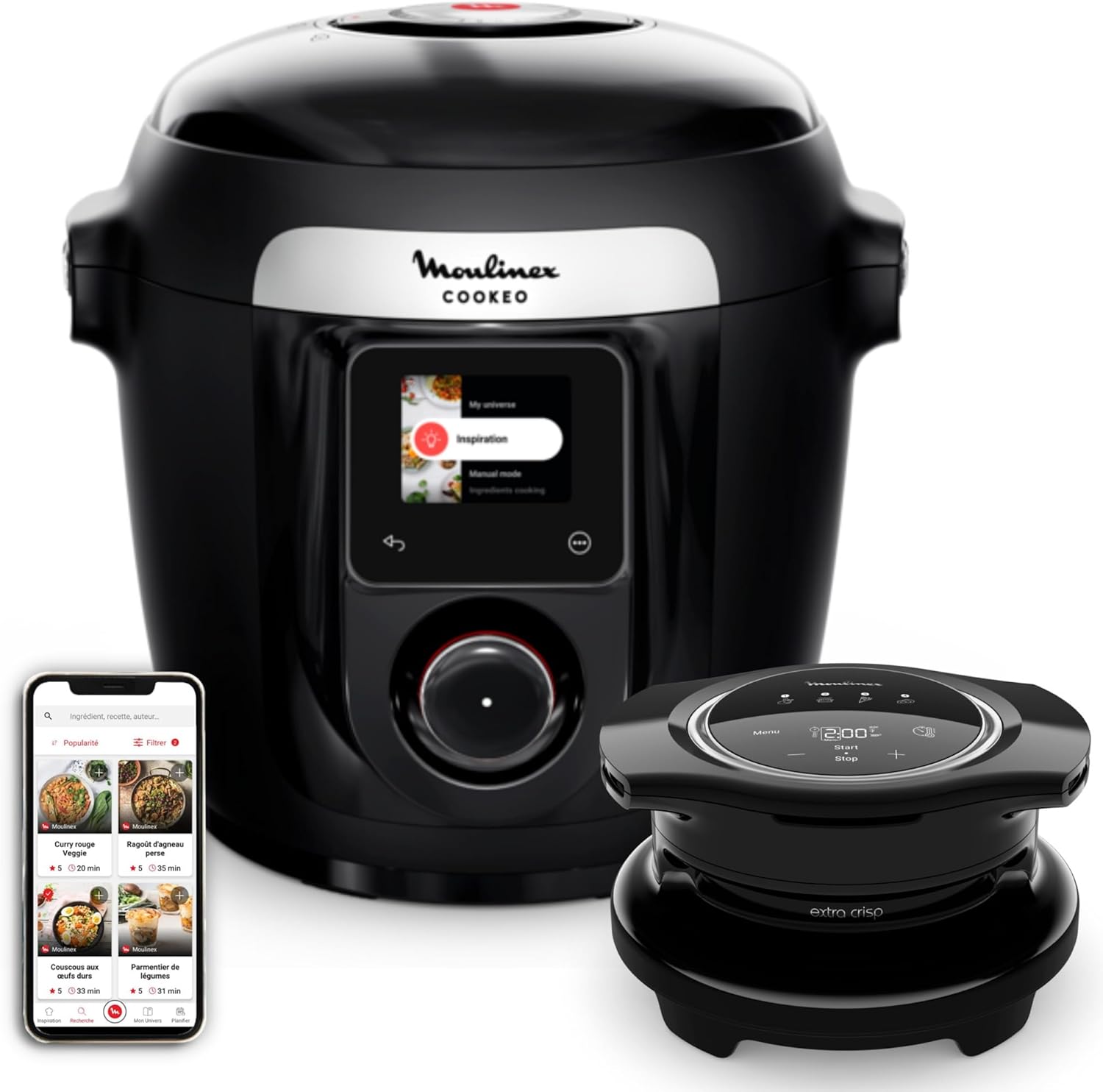 Moulinex - Cookeo Wi-Fi 10-en-1 Multicuiseur + extra crisp - 6 L - No…