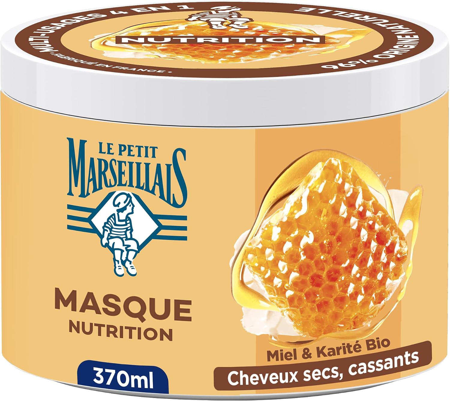 Le Petit Marseillais Masque 4 en 1 Miel de Provence et Karité Bio