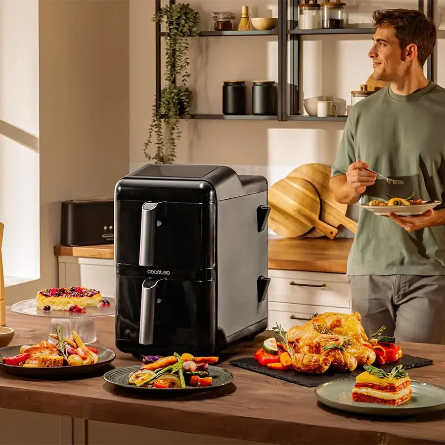Cecotec Friteuse à Air sans Huile - Air Fryer 12L Cecofry DuoLevel 12…